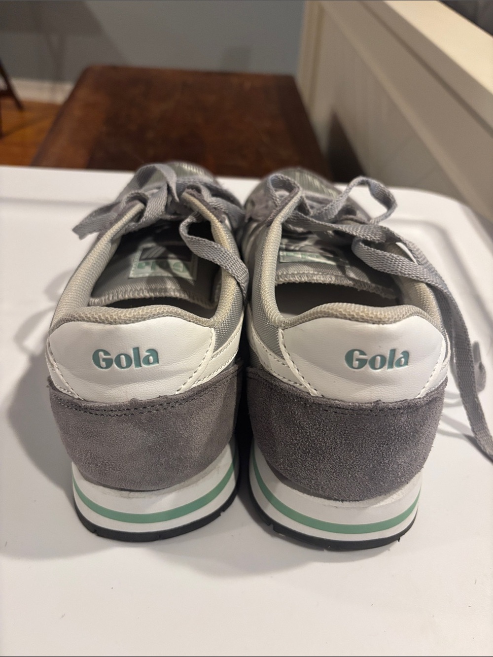 Gola Gray Suede & Mesh Daytona Trainers - Picture 5 of 6